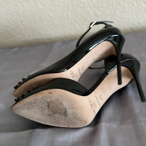 Jimmy Choo Lucy Mix Crystal D’Orsay Pumps Shoes 38.5 - Picture 12 of 15